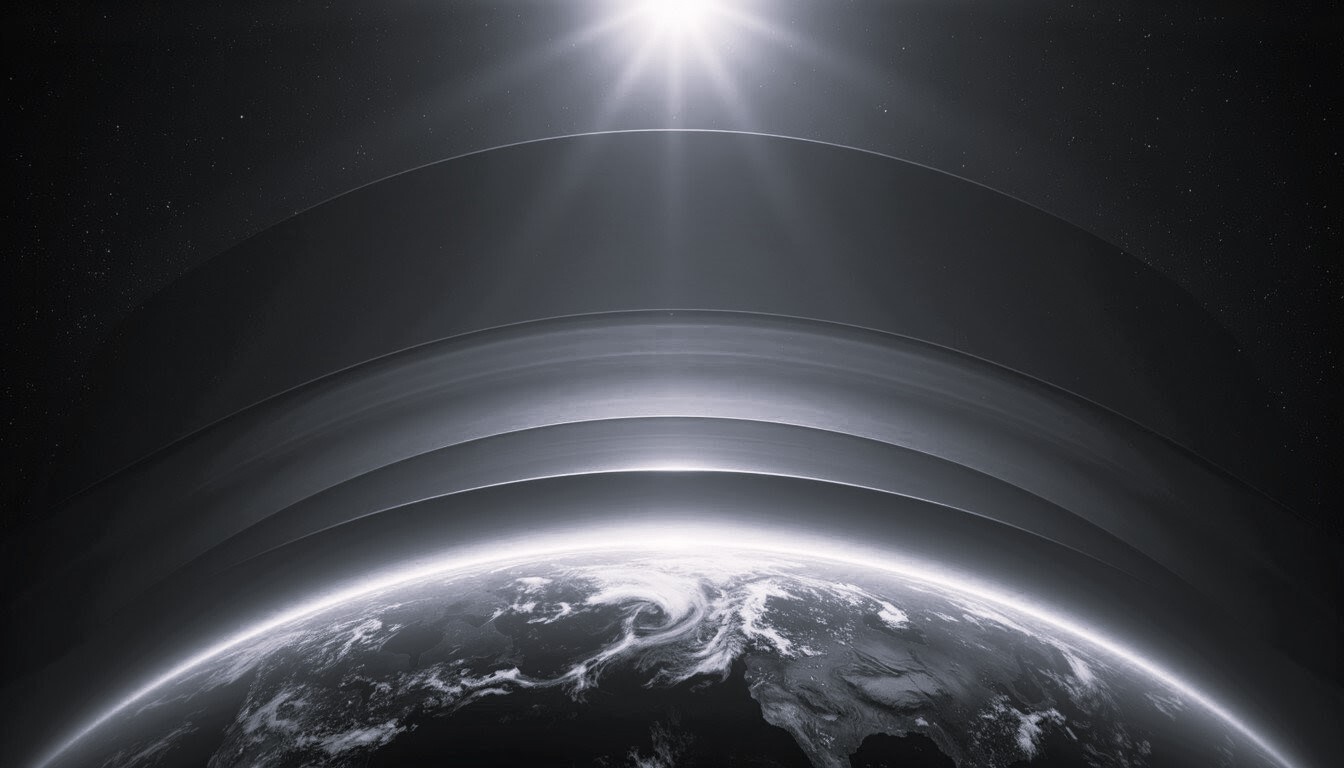 Earth Atmosphere Photo B and W
